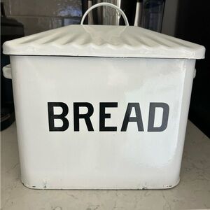 White Bread Box with Lid